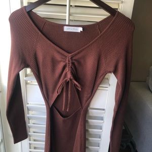 All in Favor Knit Midi Sweater Dress